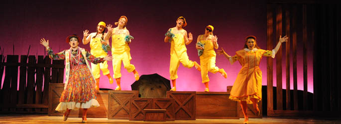 Point Park acting and musical theatre students perform a scene from Honk! Jr.