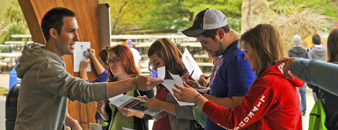 Pictured are Point Park SAEM students hosting the