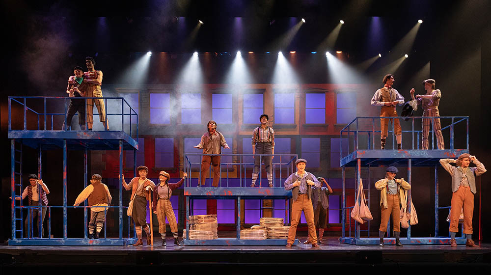 A scene from Newsies at the Pittsburgh Playhouse. 