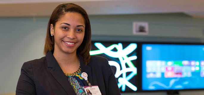 Pictured is Jessica Hobson, M.A. in leadership student and employment specialist for UPMC. | Photo by Victoria A. Mikula