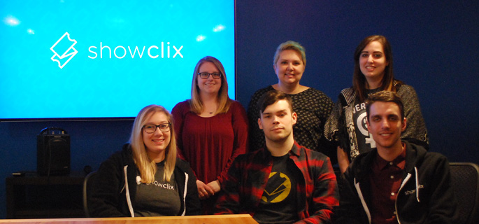 Pictured are Point Park alumni who work for ShowClix, Inc. | Photo by Sydney Patton
