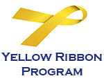 Image of a yellow criss-cross ribbon over the words 
