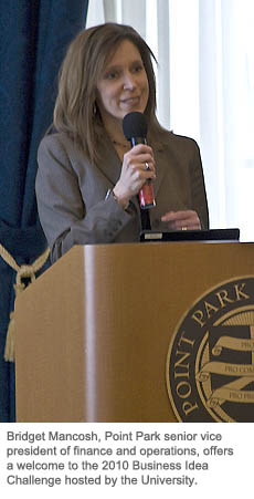 Bridget Mancosh at the 2010 Business Idea Challenge. | Photo by Bethany Foltz