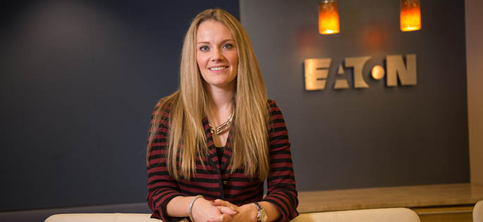 Pictured is Stacy Shatlock, M.B.A. alumna and IT analyst for Eaton Corporation. | Photo by Chris Rolinson