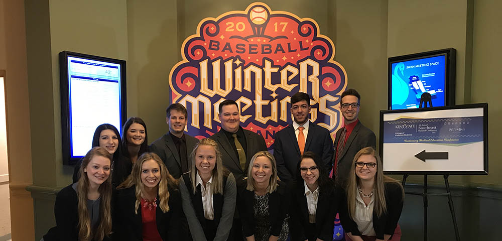 Point Park University students at the 2017 Baseball Winter Meetings. 