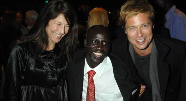 Getty purchased photo of Panther Bior with Catherine Keener and Brad Pitt - God Grew Tired of Us film premiere