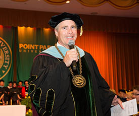 Pictured is Paul Hennigan at Convocation 2016.