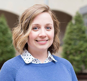 Pictured is MBA alumna Emily Marburger. Photo by Kevin Moran