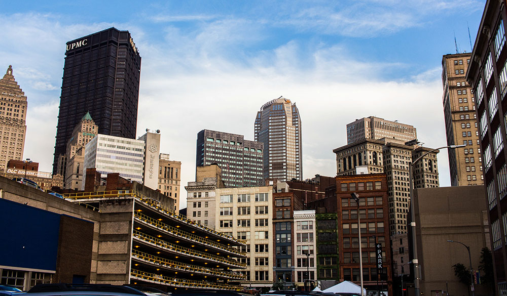 Pictured is Downtown Pittsburgh. Photo by Annie Brewer.