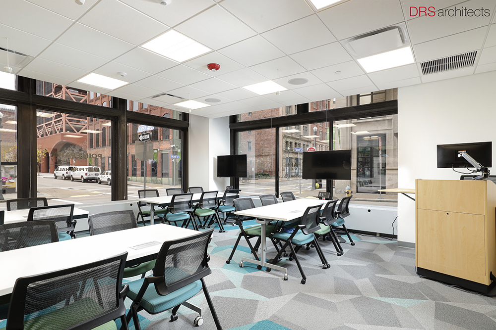 Pictured is a classroom in the Michael P. Pitterich Sales & Innovation Center.
