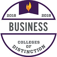 Colleges of Distinction 2018-19 business logo