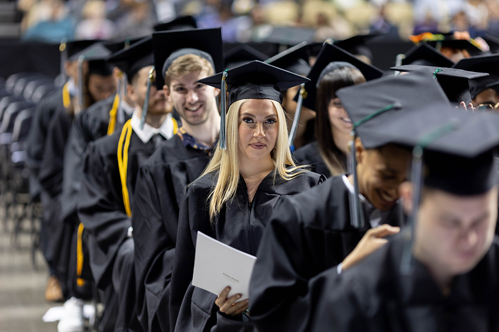 Pictured are students at the 2023 Commencement Ceremony. Photo by John Altdorfer.