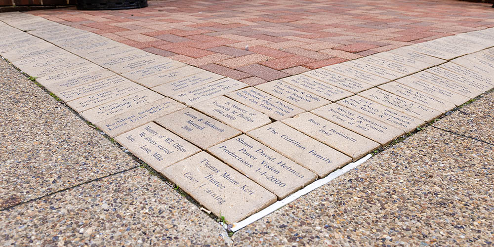 The bricks in Alumni Park eave a legacy at the heart of campus. Photo | Paul Koontz