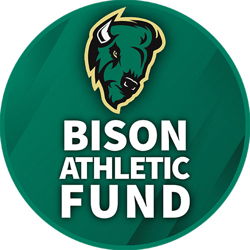 Bison Athletic Fund Logo with green circular background and Point Park Athletics bison head log.