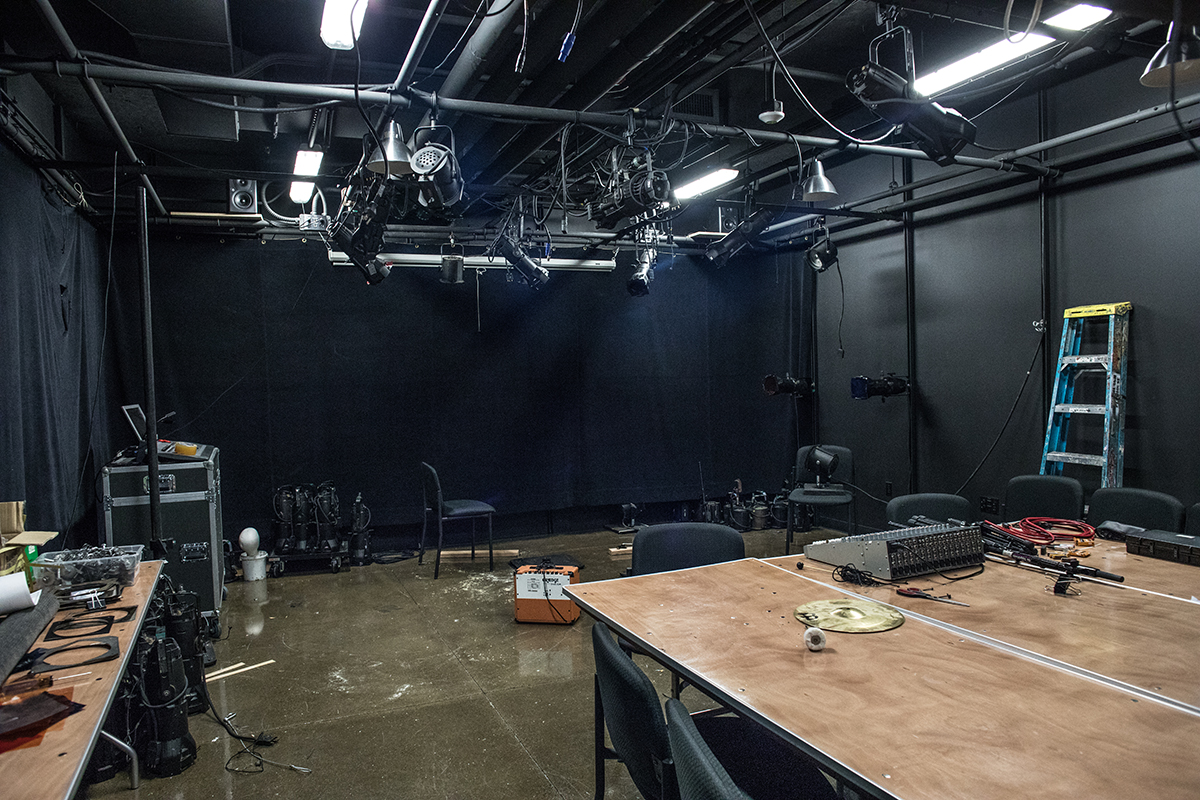 The lighting and sound lab in the Pittsburgh Playhouse. Photo | Hannah Johnston
