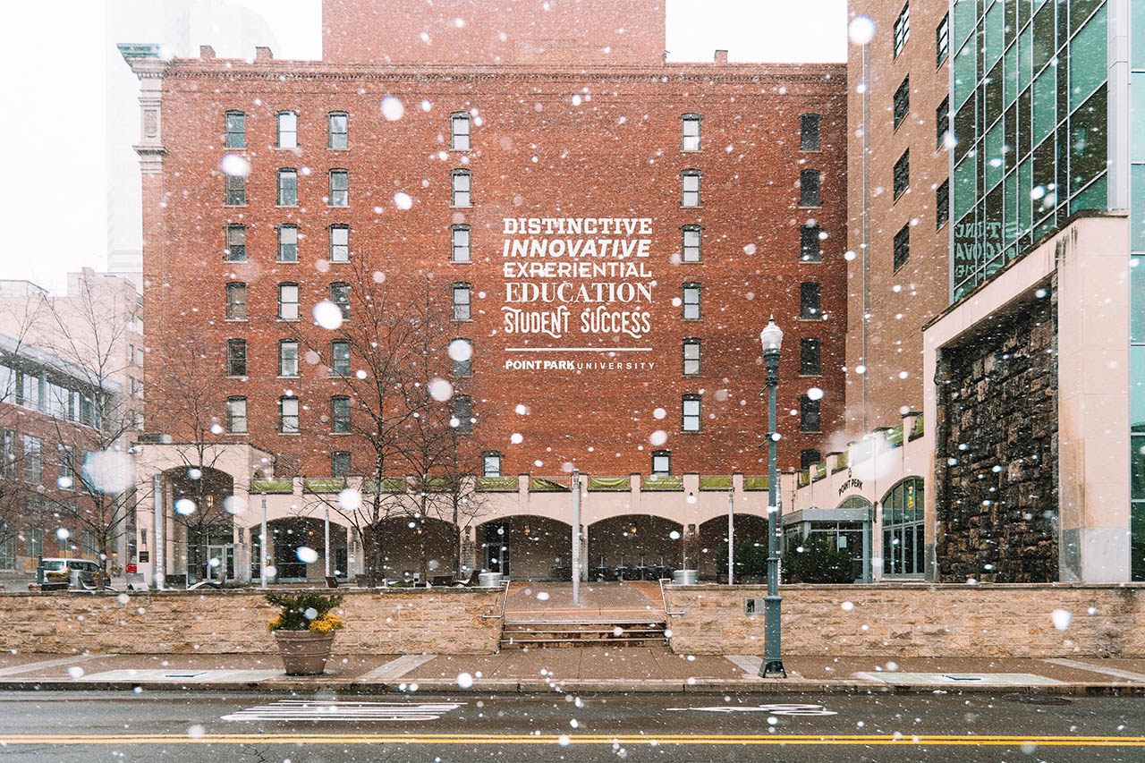 Village Park covered in snow. Photo | Ethan Stoner.