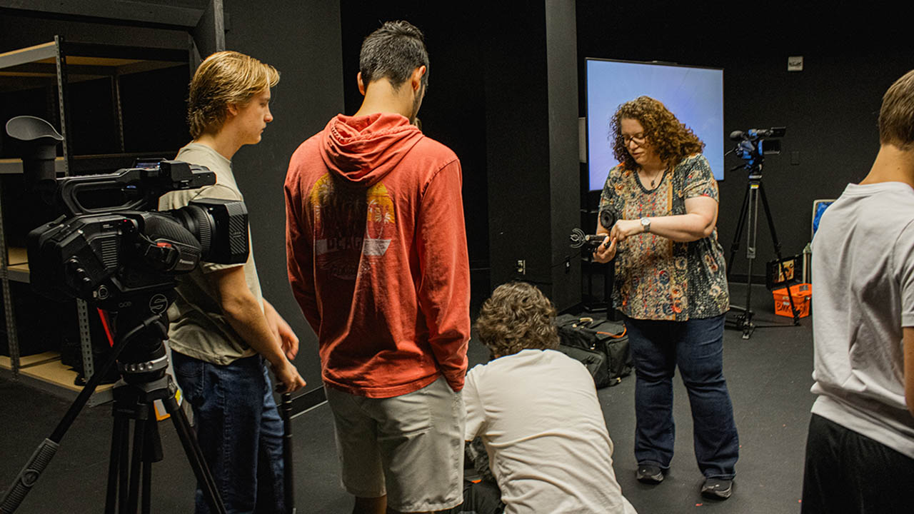 A photo from a pre-college film intensive workshop.