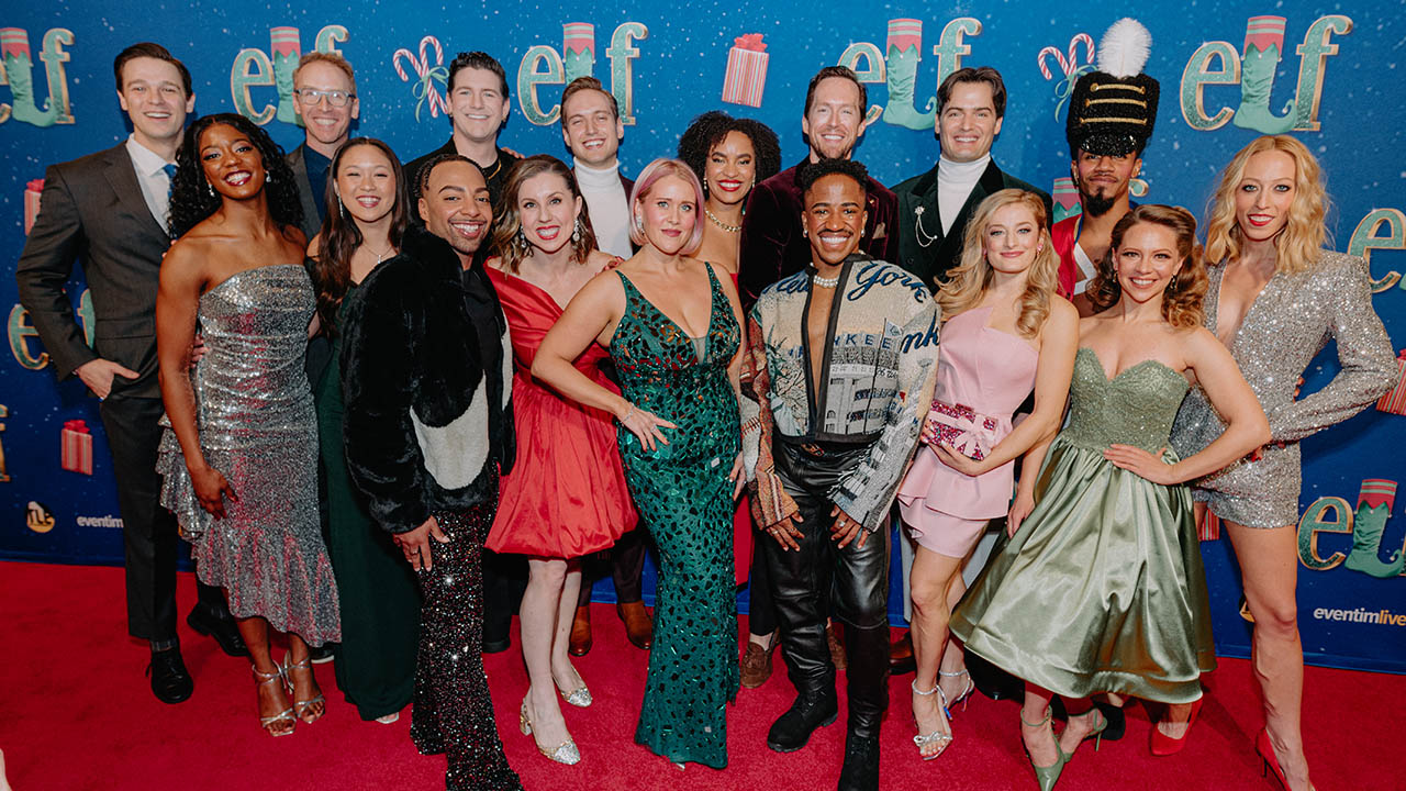 Pictured is the Broadway cast of Elf: The Musical. Photo | Andy Henderson