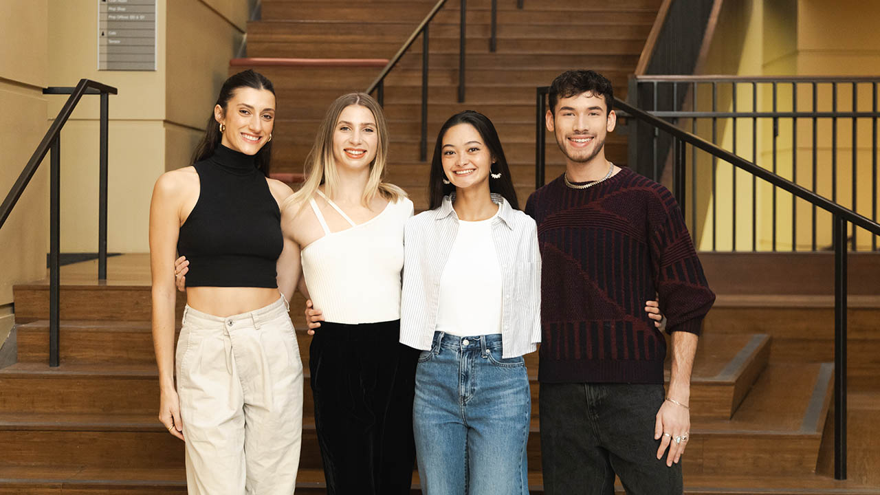 (L-R) Paige Devitt, Callie Hocter, Mia Davis and Kevin Ocampo. 