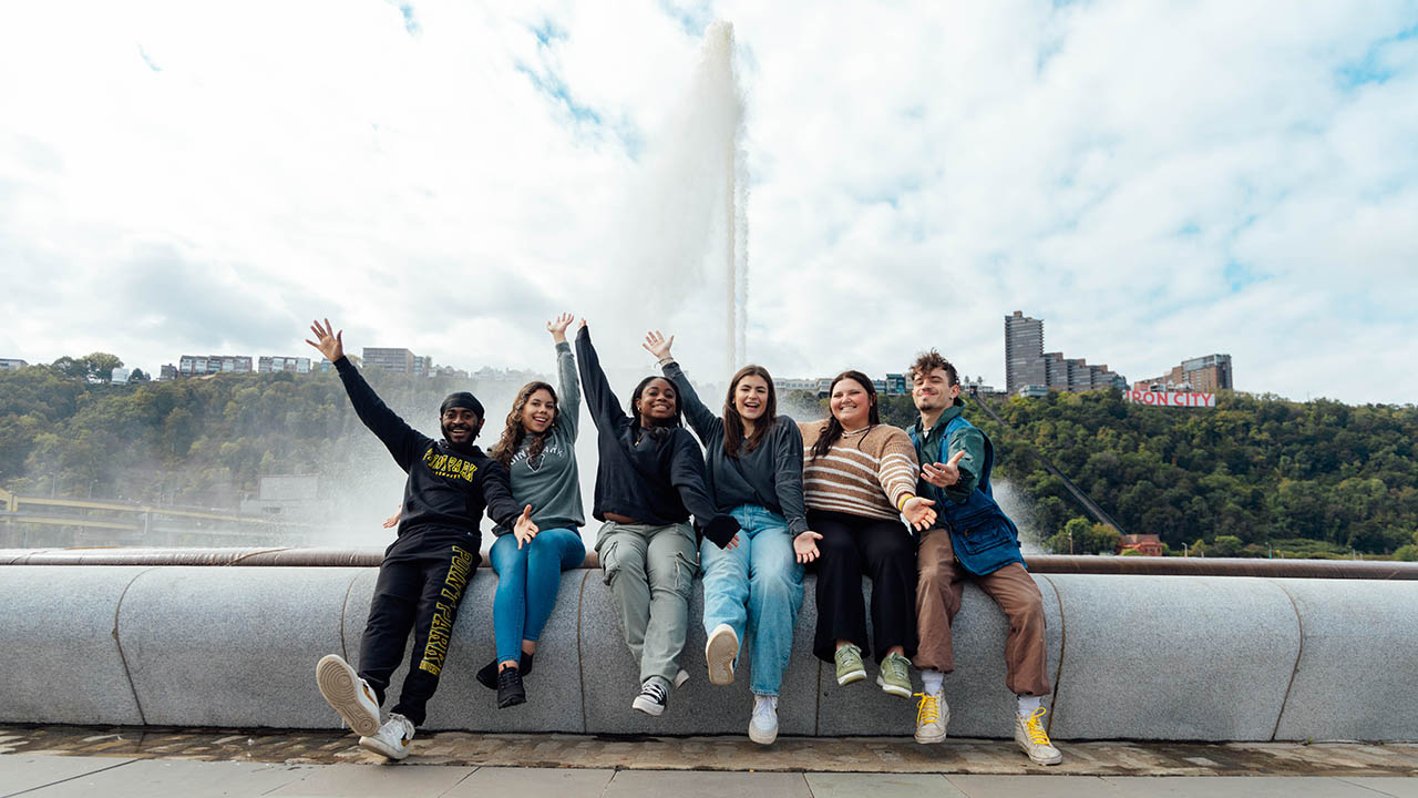 Point Park students at Point State Park. Photo | Ethan Stoner