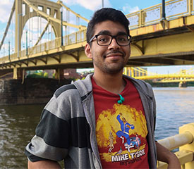 Pictured is Carlos Gonzalez, multimedia major. | Photo by Grecia Ruiz