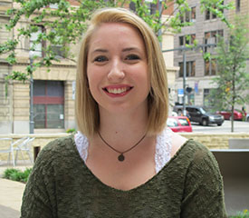 Pictured is psychology major Emily Jamison.