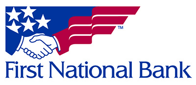 Pictured is the First National Bank logo. Submitted.