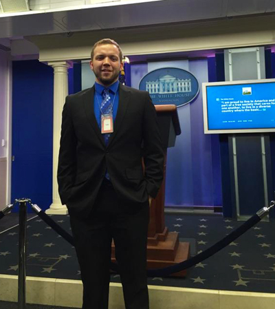 Pictured is Ryan Howley, intelligence and national security alumnus and facility security officer for the Software Engineering Institute of Carnegie Mellon University. 