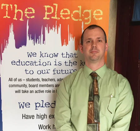Pictured is elementary education alumnus Scott Manns, K-12 Curriculum, Instruction and Assessment Coordinator for Pittsburgh Public Schools. | Photo by Amy Manns