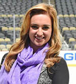 Pictured is Celina Pompeani, TV host for the Pittsburgh Penguins. | Photo by Chris Rolinson