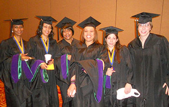 Pictured is Alethia Bush at graduation with her cohort class. Photo submitted by Bush.