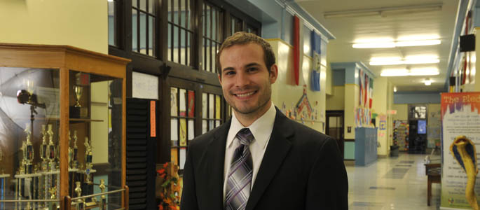 Pictured is educational administration alum Adam Sikorski.