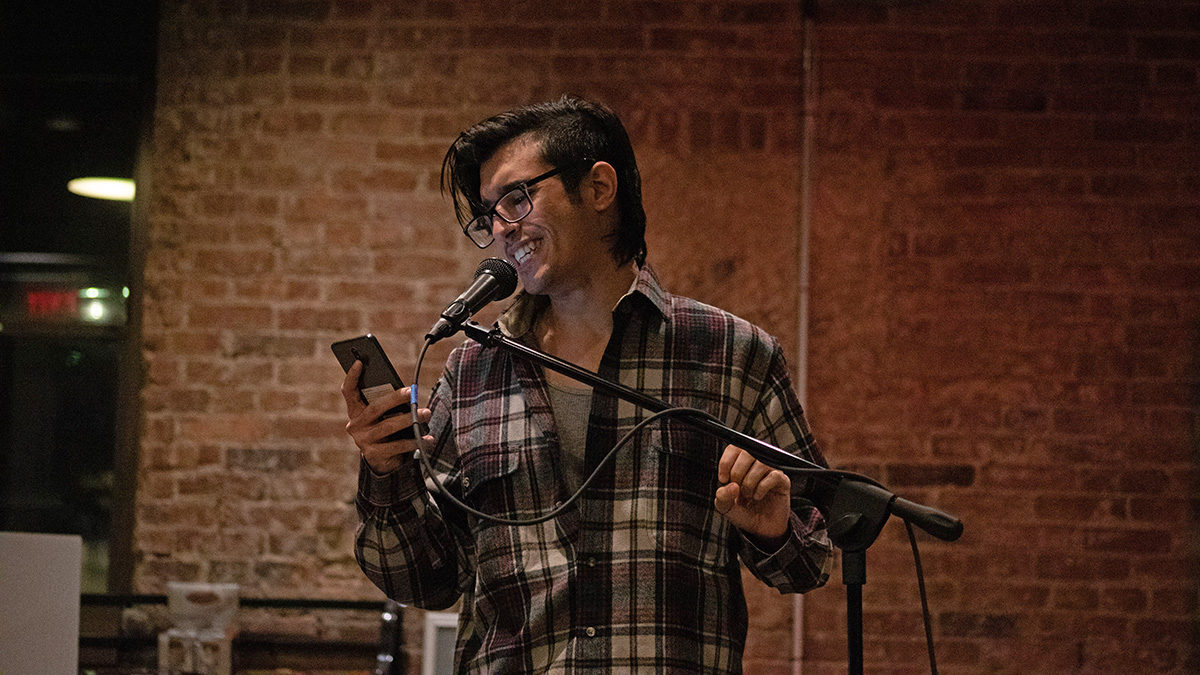 Pictured is the LGBTQIA poetry event held at Point Perk in December 2019. Photo by Hannah Johnston