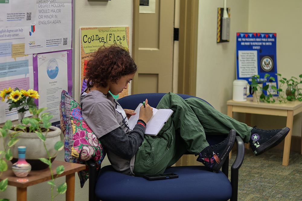 Pictured is Sophia Fowler at Creative Writing Camp. Photo by Natalie Caine.