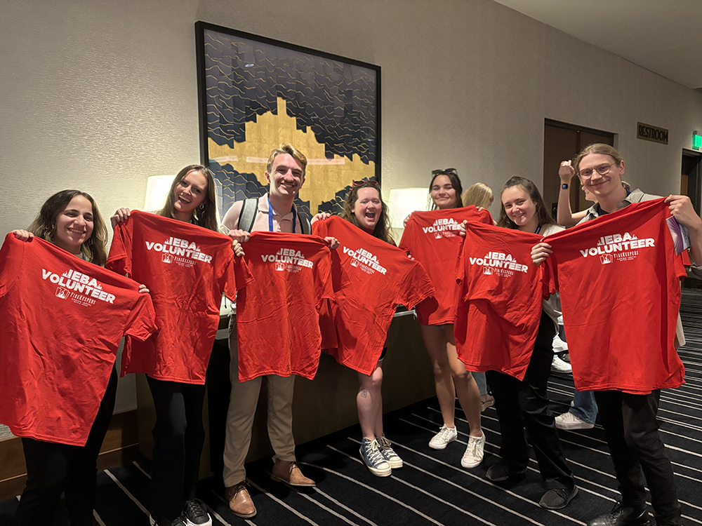 Pictured are SAEM students with their volunteer T-shirts at IEBA 2024. Submitted.