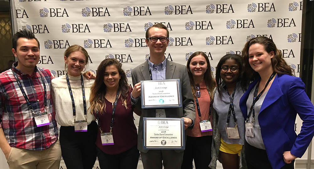 Point Park broadcasting students networked with industry professionals and learned from educators from around the world at the Broadcast Education Association annual conference in Las Vegas. Photo | Josh Croup