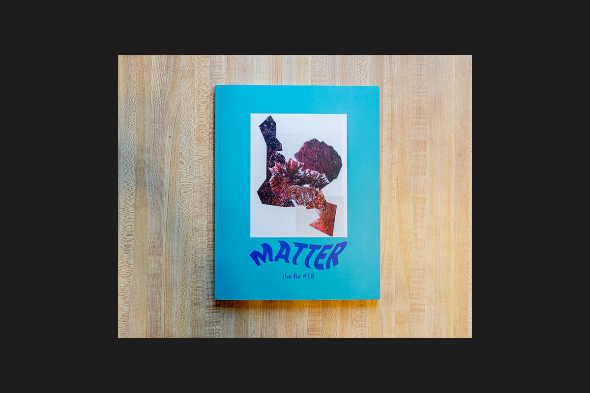 The cover of Matter, The Fix #18. Artwork by alumna Melanie Allan.