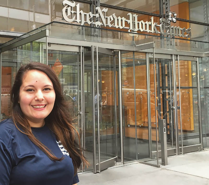 Pictured is Sabrina Bodon at The New York Times. Submitted photo