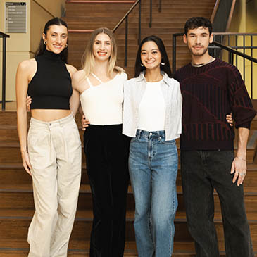 (L-R) Paige Devitt, Callie Hocter, Mia Davis and Kevin Ocampo. 