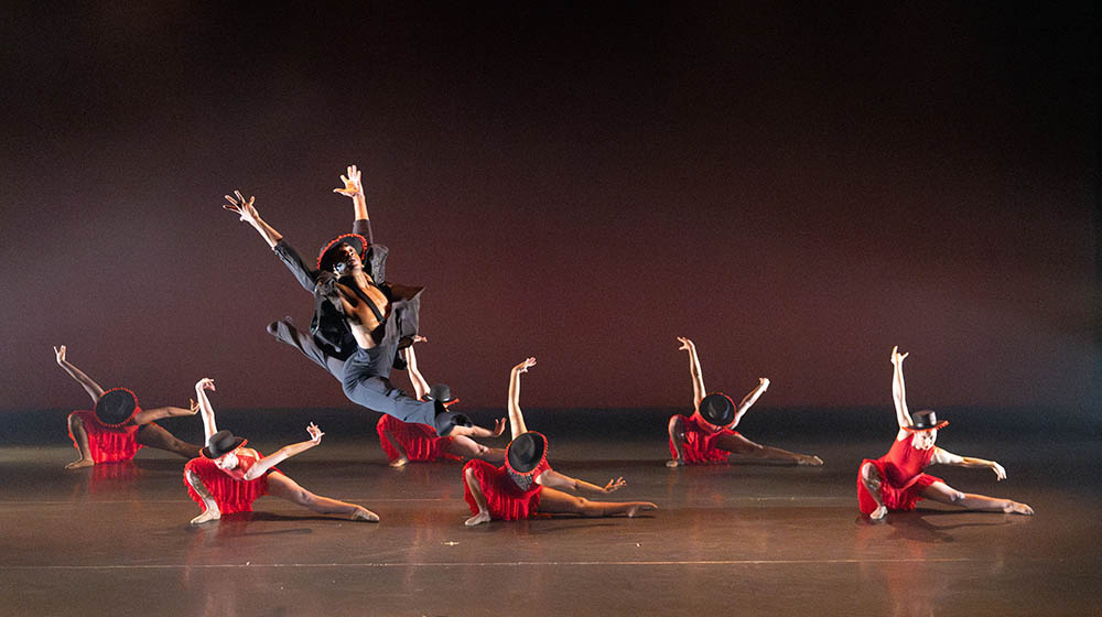 School of Dance Company in “Sketches of Flame,” Choreography by Bridget L. Moore. 