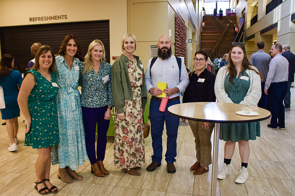 Pictured are School of Education faculty and students at the Remake Learning assembly. Photo by Nadia Jones.