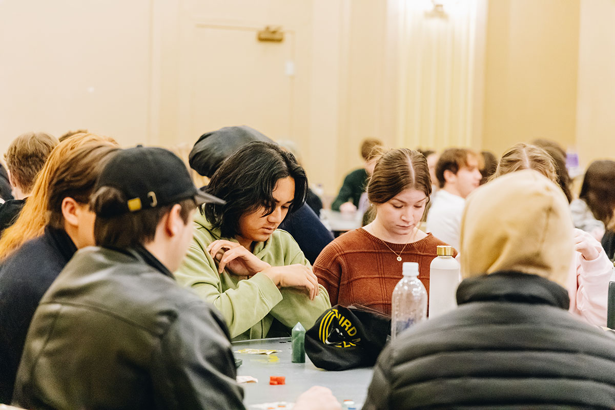 Students play bingo.