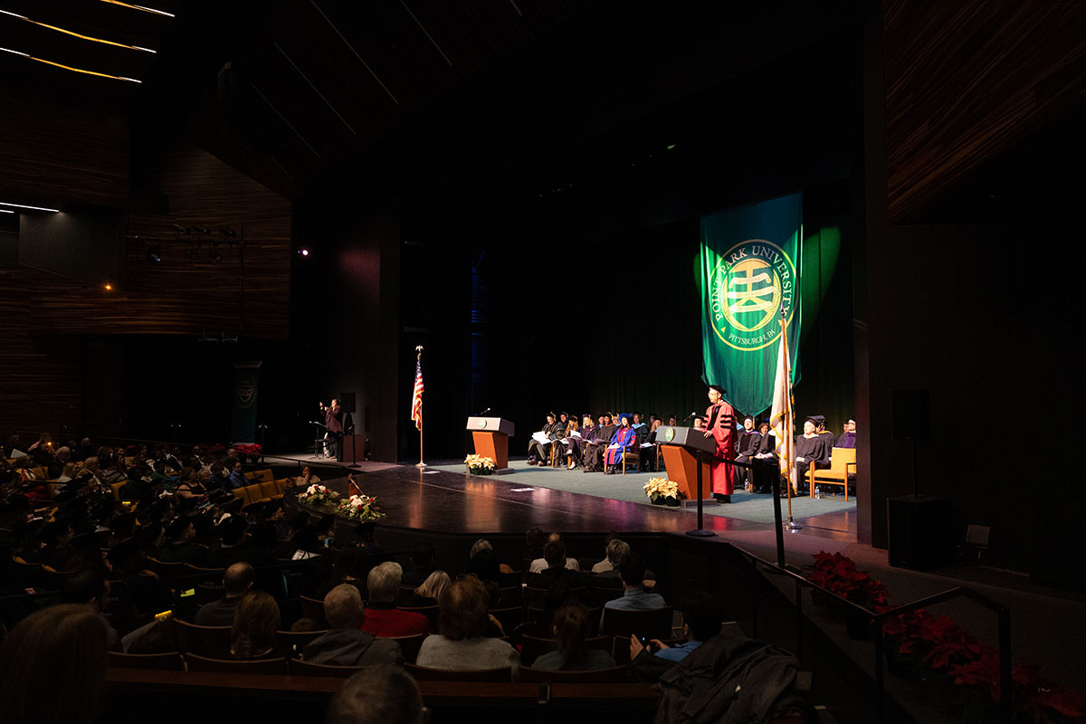 The stage from afar. 