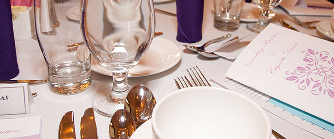 Etiquette dinner 2014 place setting